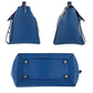 CELINE Handbag leather Blur Navy Gold Metal Handbag Shoulder Bag 2WAY Belt bag Women Used Authentic