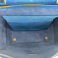 CELINE Handbag leather Blur Navy Gold Metal Handbag Shoulder Bag 2WAY Belt bag Women Used Authentic