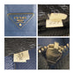 PRADA Tote Bag 227 31/S leather Navy SilverMetal Tote Bag Shoulder Bag Unisex Safiano Triangle With logo Women Used Authentic