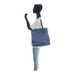 PRADA Tote Bag 227 31/S leather Navy SilverMetal Tote Bag Shoulder Bag Unisex Safiano Triangle With logo Women Used Authentic