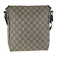 GUCCI Shoulder Bag 223666 GG Supreme Canvas Beige Brown SilverMetal Crossbody Shoulder Bag Unisex Women Used Authentic