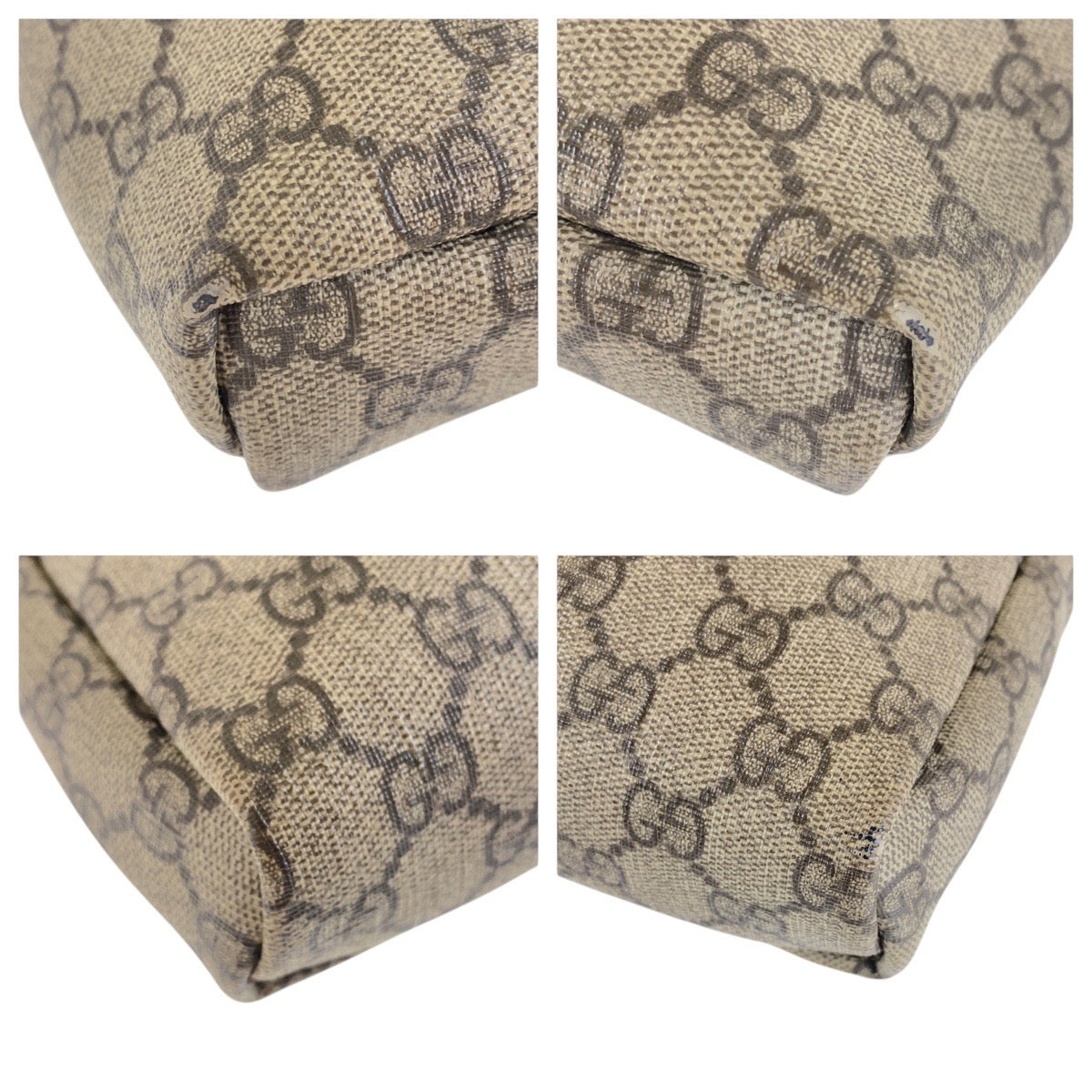 GUCCI Shoulder Bag 223666 GG Supreme Canvas Beige Brown SilverMetal Crossbody Shoulder Bag Unisex Women Used Authentic