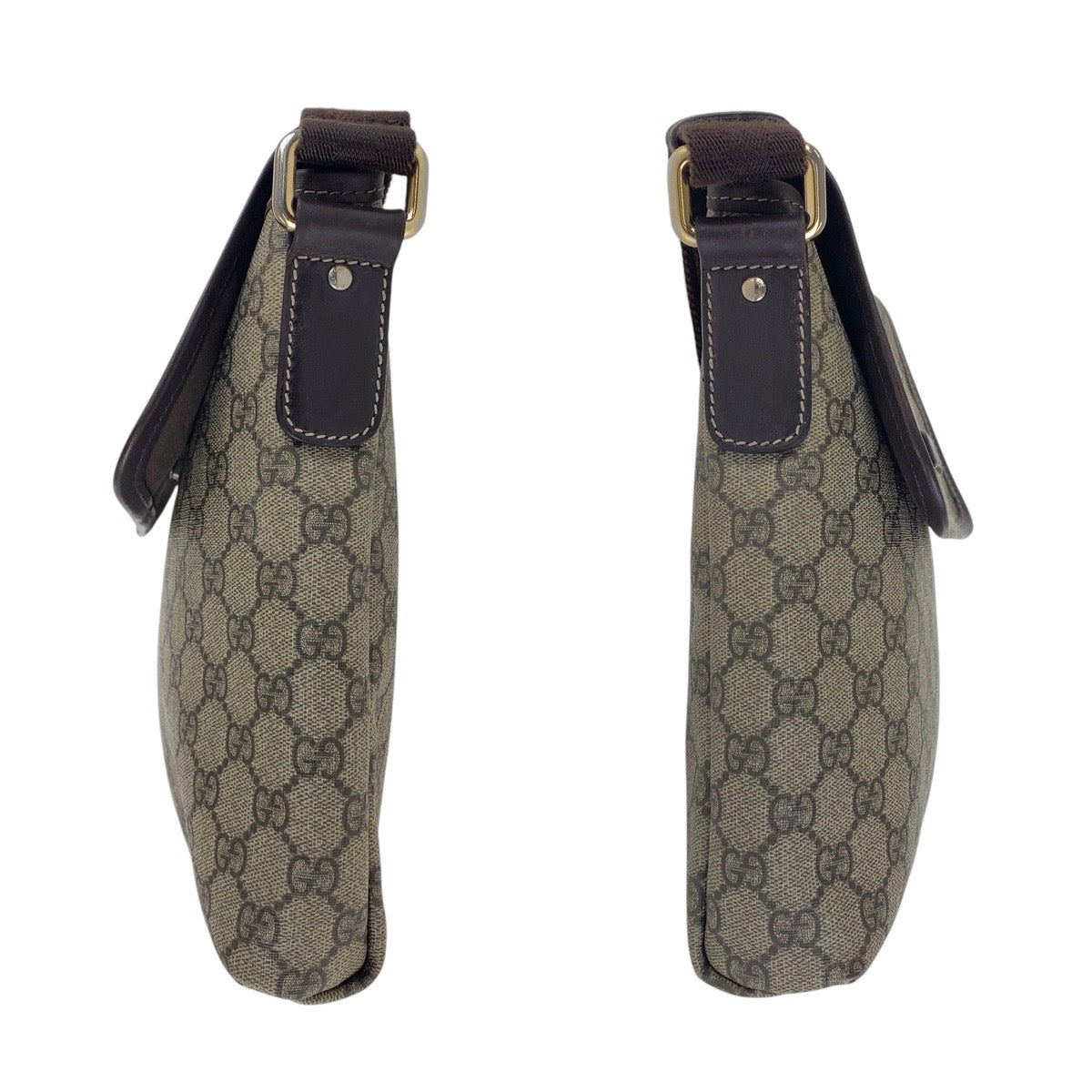 GUCCI Shoulder Bag 223666 GG Supreme Canvas Beige Brown SilverMetal Crossbody Shoulder Bag Unisex Women Used Authentic