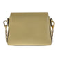 GUCCI Shoulder Bag 607720 leather Ivory Gold Metal Crossbody Chain Shoulder Bag Interlocking Women Used Authentic