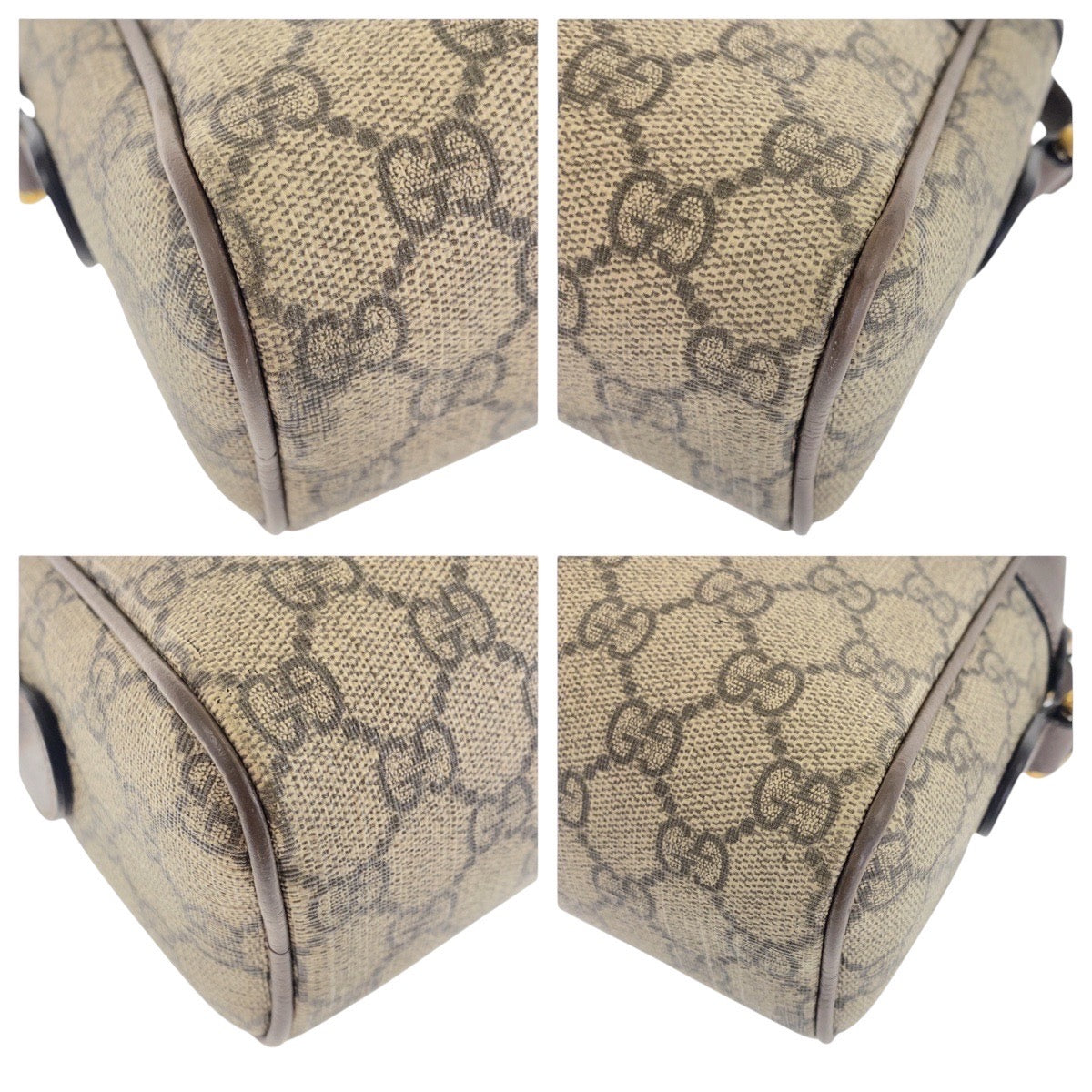GUCCI Shoulder Bag 517060 GG Supreme canvas, leather Beige Gold Metal Crossbody Shoulder Bag Sherry Line Ophidia Women Used Authentic