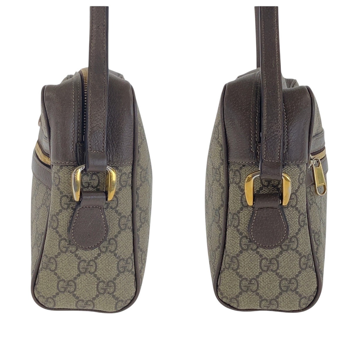 GUCCI Shoulder Bag 517060 GG Supreme canvas, leather Beige Gold Metal Crossbody Shoulder Bag Sherry Line Ophidia Women Used Authentic