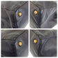 PRADA Tote Bag leather Navy Gold Metal Tote Bag Shoulder Bag Women Used Authentic