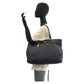 PRADA Tote Bag leather Navy Gold Metal Tote Bag Shoulder Bag Women Used Authentic