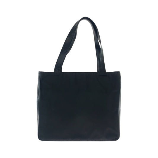 PRADA Tote Bag B8375 Nylon Black SilverMetal Tote Bag Shoulder Bag Test Triangle With logo Women Used Authentic