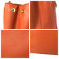 PRADA Handbag leather Orange GoldMetal Tote Bag handbag Safiano Women Used Authentic