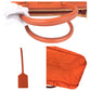 PRADA Handbag leather Orange GoldMetal Tote Bag handbag Safiano Women Used Authentic