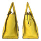 CELINE Handbag CU-1102 leather Yellow SilverMetal Handbag Tote Bag Luggage mini shopper Women Used Authentic