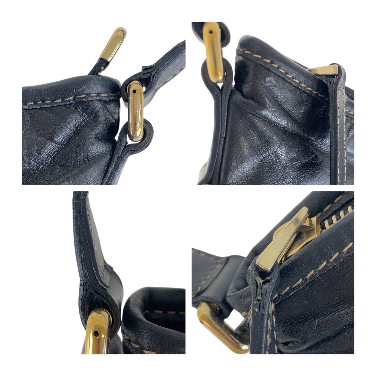 GUCCI Shoulder Bag 169998 leather Black Multicolor Gold Metal Crossbody Shoulder Bag Interlocking Women(Unisex) Used Authentic