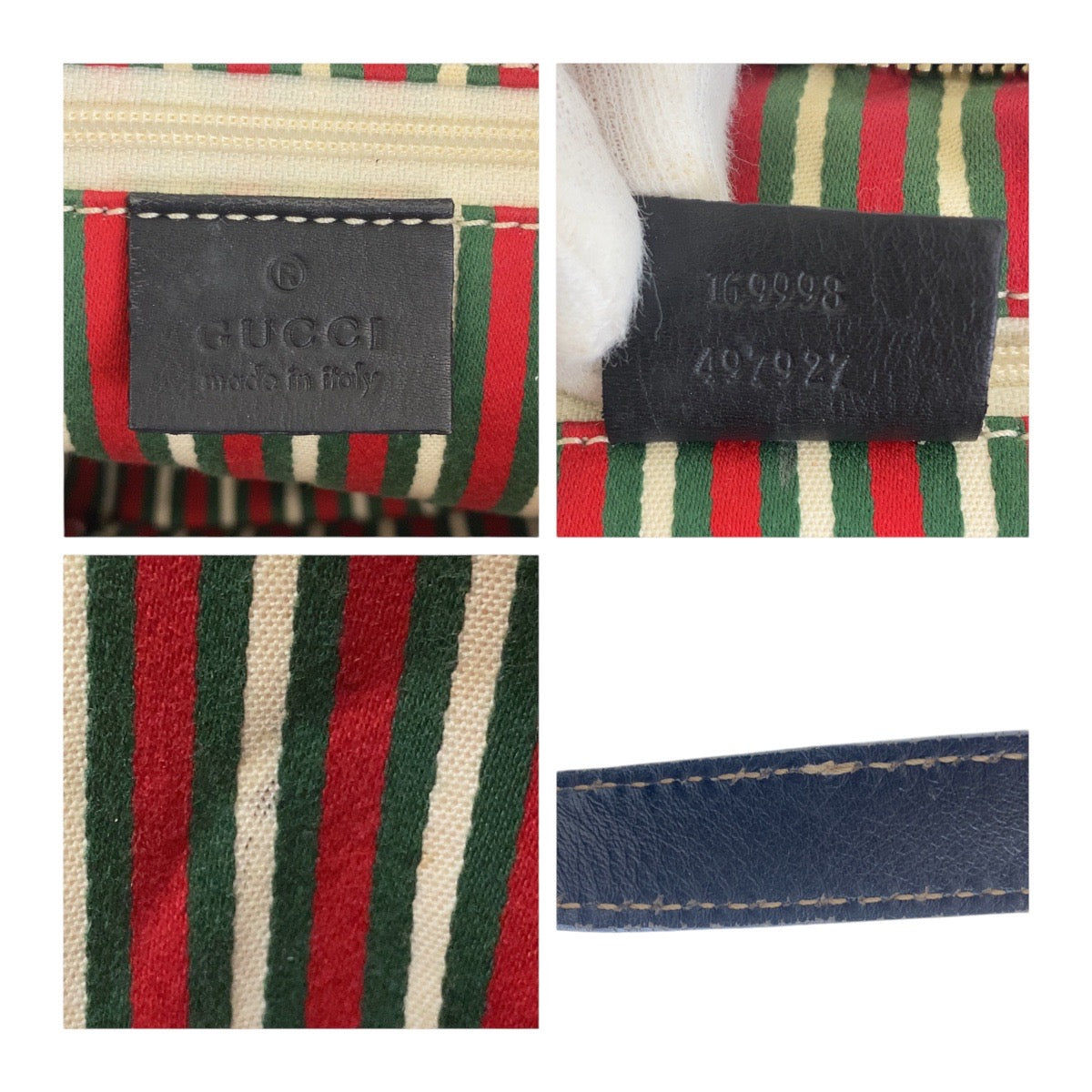 GUCCI Shoulder Bag 169998 leather Black Multicolor Gold Metal Crossbody Shoulder Bag Interlocking Women(Unisex) Used Authentic