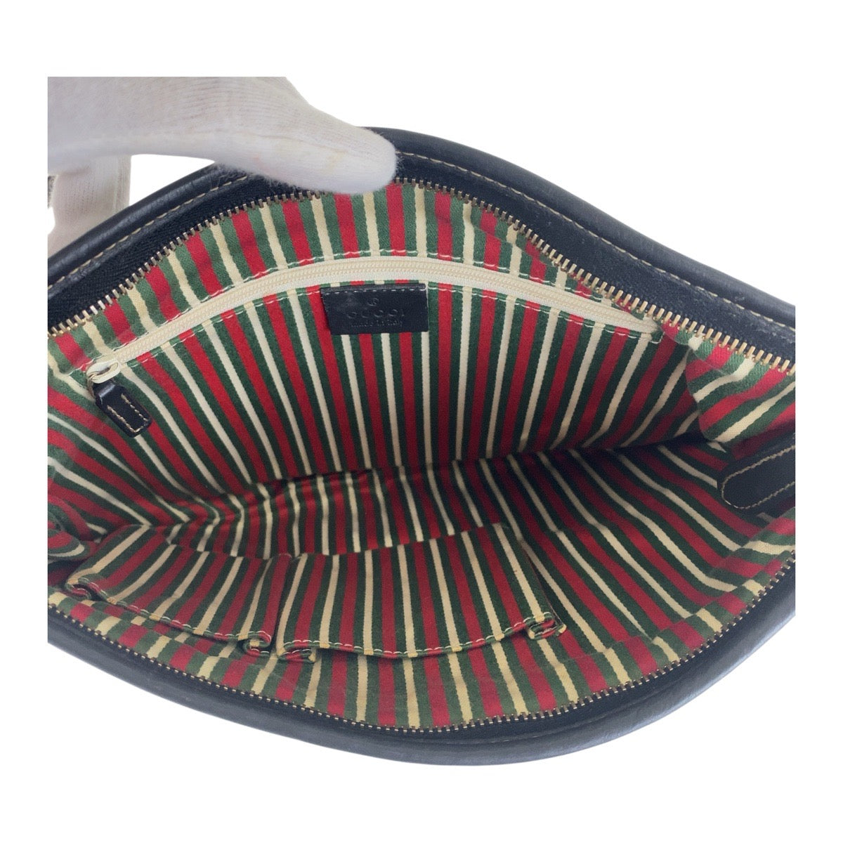 GUCCI Shoulder Bag 169998 leather Black Multicolor Gold Metal Crossbody Shoulder Bag Interlocking Women(Unisex) Used Authentic