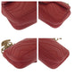GUCCI Shoulder Bag 476433 leather Red Gold Metal ChainShoulder Bag GG Marmont Women Used Authentic
