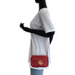 GUCCI Shoulder Bag 476433 leather Red Gold Metal ChainShoulder Bag GG Marmont Women Used Authentic