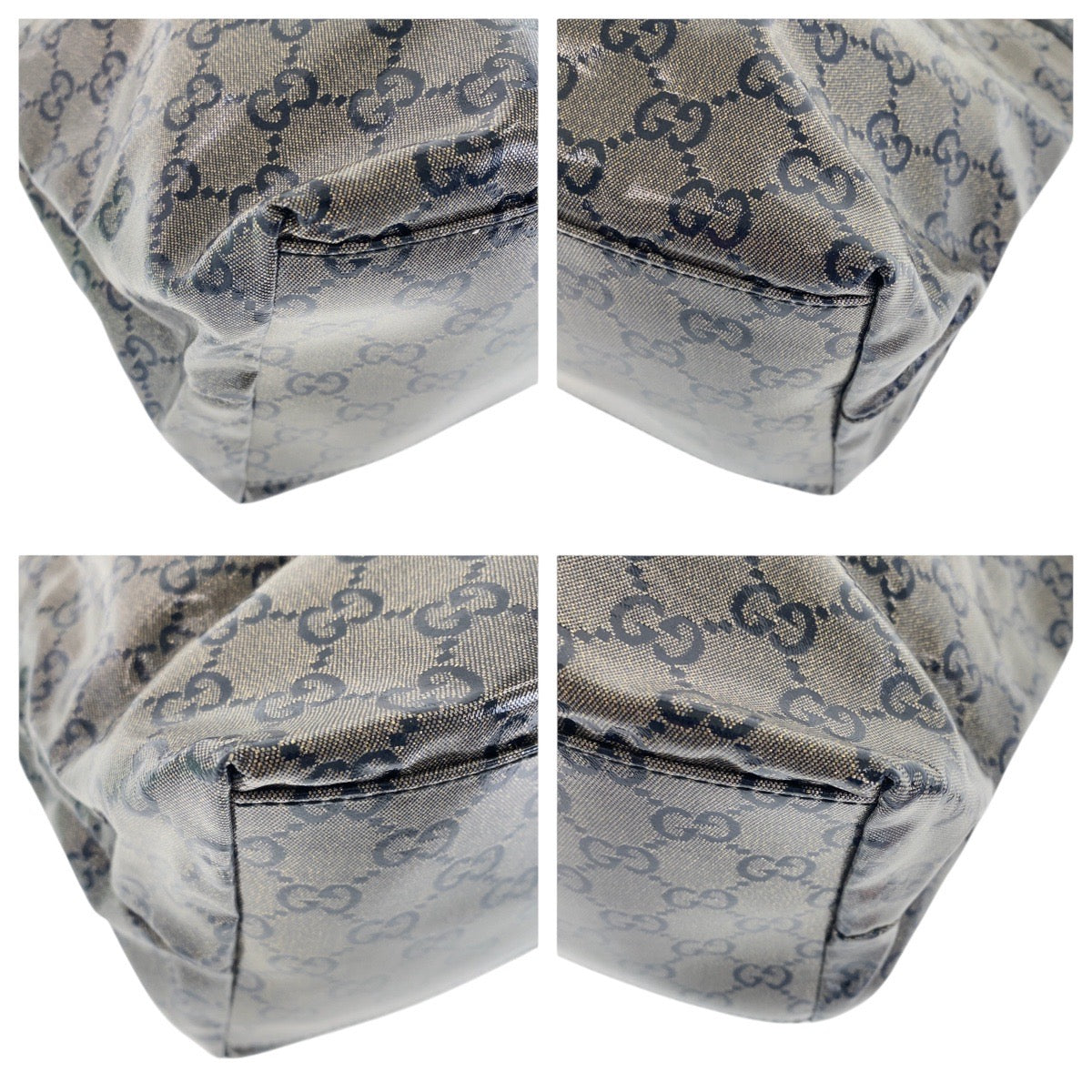 GUCCI Tote Bag 155524 Coated canvas Gray black Tote Bag Shoulder Bag Shoulder Bag Women(Unisex) Used Authentic