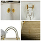PRADA Tote Bag leather White GoldMetal Tote Bag handbag Safiano Galleria Women Used Authentic