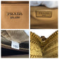 PRADA Handbag leather Beige Gold Metal Handbag Shoulder Bag 2way Safiano Women Used Authentic