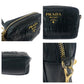 PRADA Shoulder Bag 1BH112 leather Black GoldMetal Nappa leather Gathered