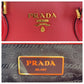 PRADA Tote Bag leather Red Gold Metal Tote Bag handbag Safiano Women Used Authentic