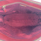 PRADA Tote Bag leather Red Gold Metal Tote Bag handbag Galleria Saffiano Triangle With logo Women Used Authentic
