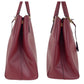 PRADA Tote Bag leather Red Gold Metal Tote Bag handbag Galleria Saffiano Triangle With logo Women Used Authentic