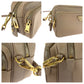 PRADA Shoulder Bag BT1010 leather Pink Beige Gold Metal Shoulder Bag pochette Safiano Triangle With logo Women Used Authentic