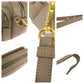 PRADA Shoulder Bag BT1010 leather Pink Beige Gold Metal Shoulder Bag pochette Safiano Triangle With logo Women Used Authentic