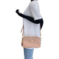 PRADA Shoulder Bag BT1010 leather Pink Beige Gold Metal Shoulder Bag pochette Safiano Triangle With logo Women Used Authentic