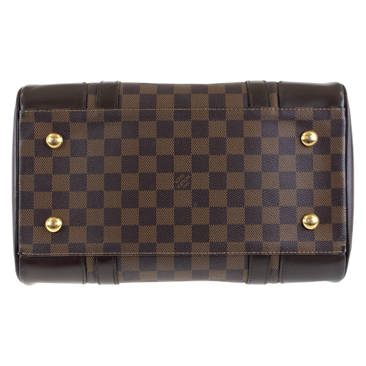 LOUIS VUITTON Handbag N52000 PVC, Leather Brown Gold Metal Handbags Mini Boston Duffel bag Damier Berkeley Women Used Authentic