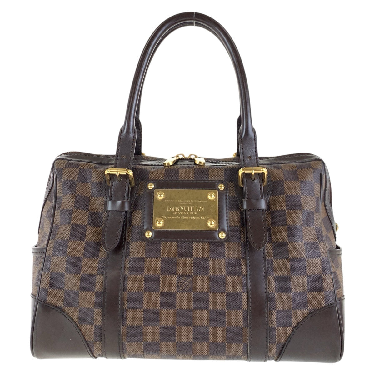LOUIS VUITTON Handbag N52000 PVC, Leather Brown Gold Metal Handbags Mini Boston Duffel bag Damier Berkeley Women Used Authentic