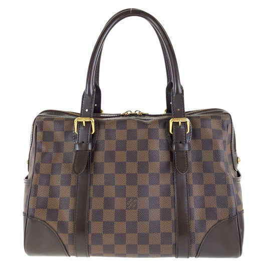 LOUIS VUITTON Handbag N52000 PVC, Leather Brown Gold Metal Handbags Mini Boston Duffel bag Damier Berkeley Women Used Authentic
