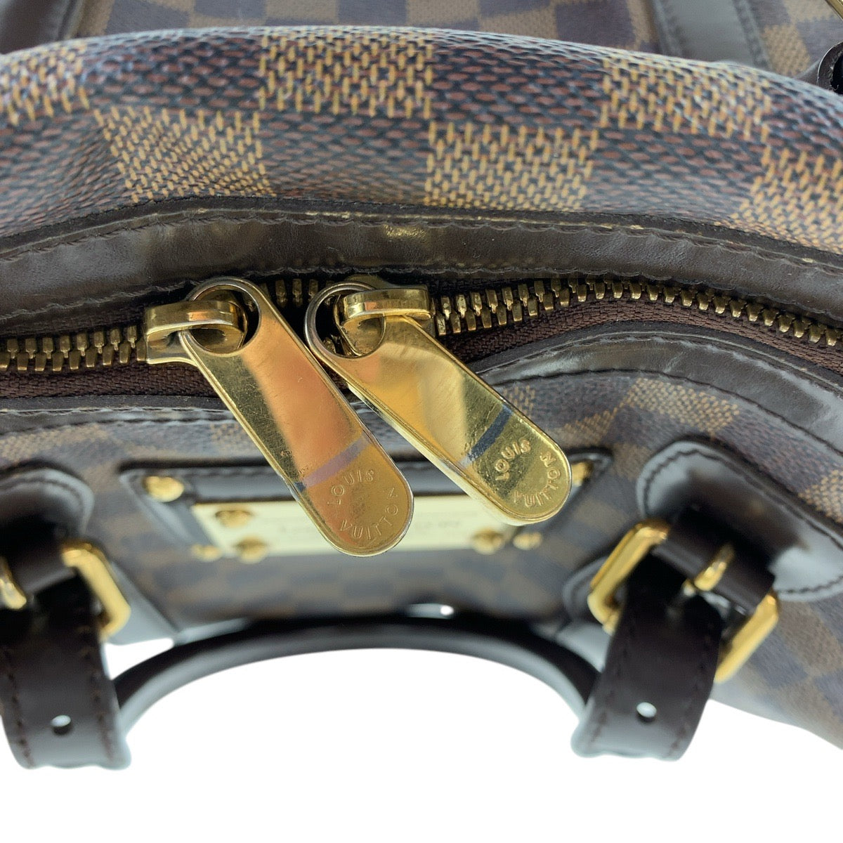 LOUIS VUITTON Handbag N52000 PVC, Leather Brown Gold Metal Handbags Mini Boston Duffel bag Damier Berkeley Women Used Authentic