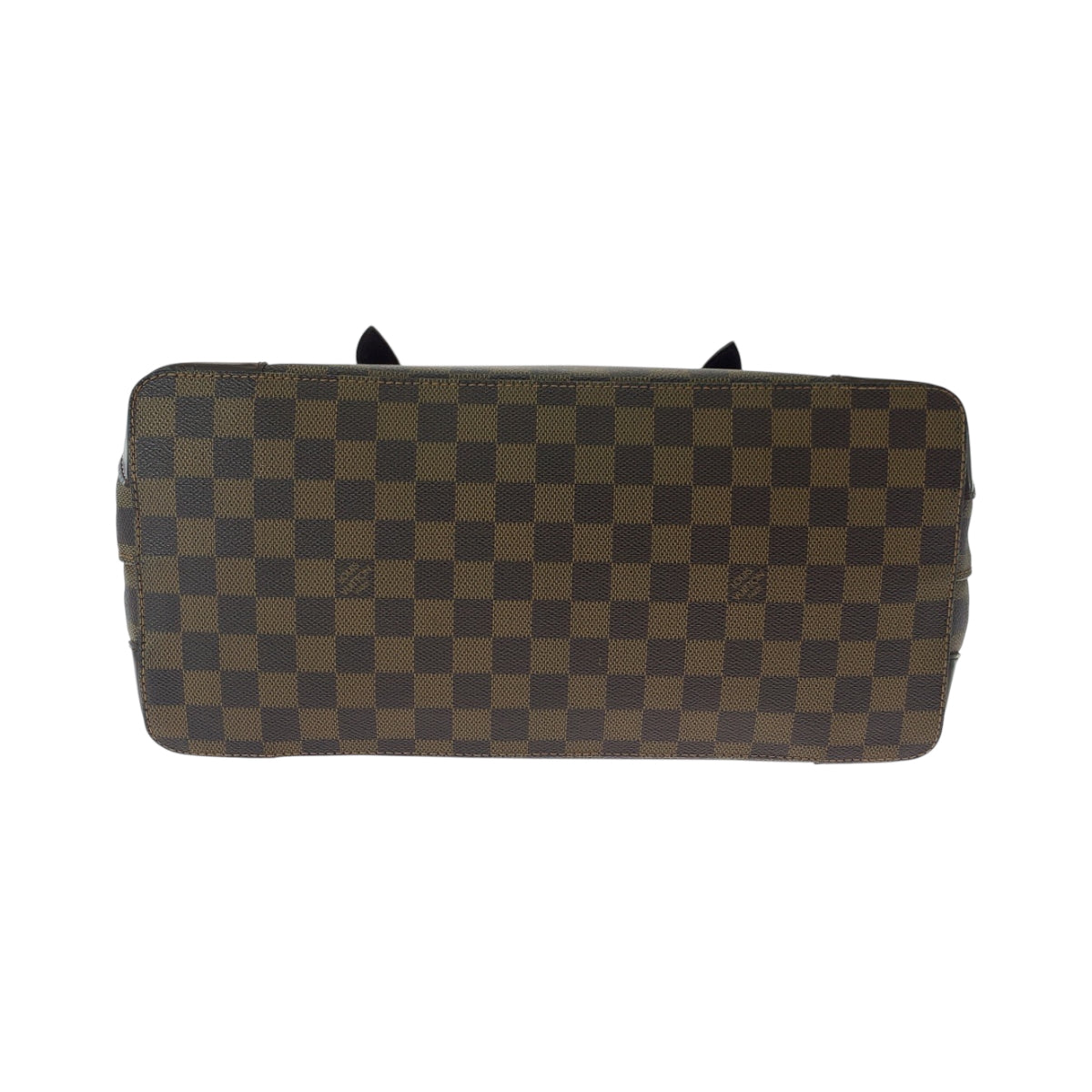 LOUIS VUITTON Tote Bag N51204 PVC Brown Gold Metal Tote Bag Shoulder Bag Damier HamsteadMM Women Used Authentic