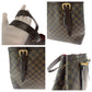 LOUIS VUITTON Tote Bag N51204 PVC Brown Gold Metal Tote Bag Shoulder Bag Damier HamsteadMM Women Used Authentic