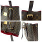 LOUIS VUITTON Tote Bag N51204 PVC Brown Gold Metal Tote Bag Shoulder Bag Damier HamsteadMM Women Used Authentic