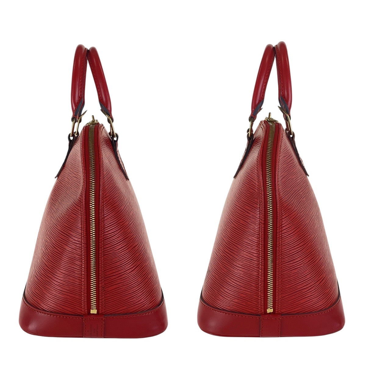 LOUIS VUITTON Handbag M40850 Epi Leather Red Gold Metal Handbag Tote Bag Epi Alma Women Used Authentic