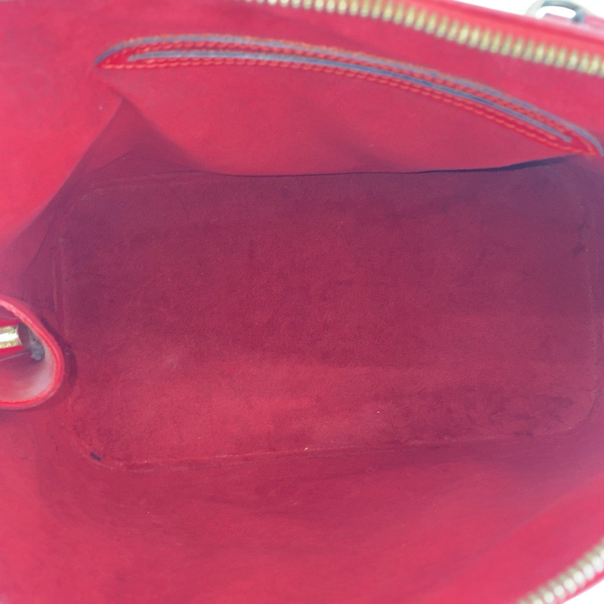 LOUIS VUITTON Handbag M40850 Epi Leather Red Gold Metal Handbag Tote Bag Epi Alma Women Used Authentic