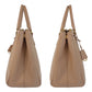 PRADA Handbag leather Beige Pink Beige Gold Metal Handbag Tote Bag Shoulder Bag 2way Safiano Galleria TriangleWith logo Women Used Authentic