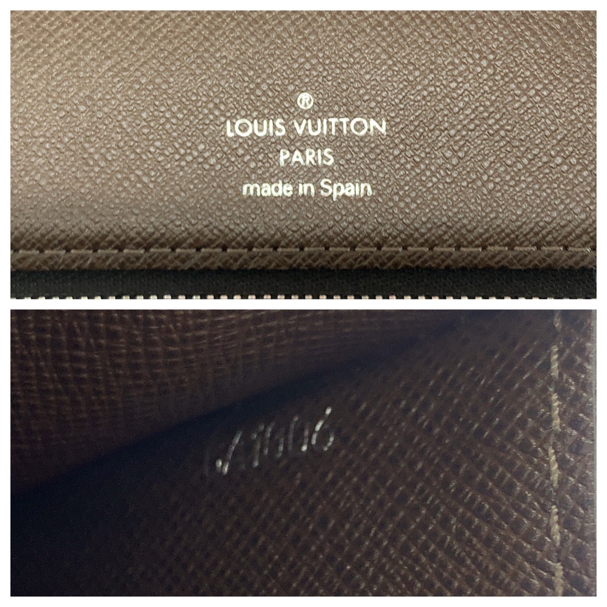 LOUIS VUITTON business bag M30786 Taiga Brown Silver Metal business bag clutch bag Taiga Selenga mens Used Authentic