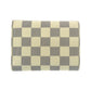 LOUIS VUITTON Tri-fold wallet N64022 PVC Beige Ivory Gold Metal Tri-fold wallet Compact wallet Damier Azur Portefeuille Victorine Women Used Authentic