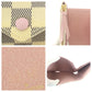 LOUIS VUITTON Tri-fold wallet N64022 PVC Beige Ivory Gold Metal Tri-fold wallet Compact wallet Damier Azur Portefeuille Victorine Women Used Authentic