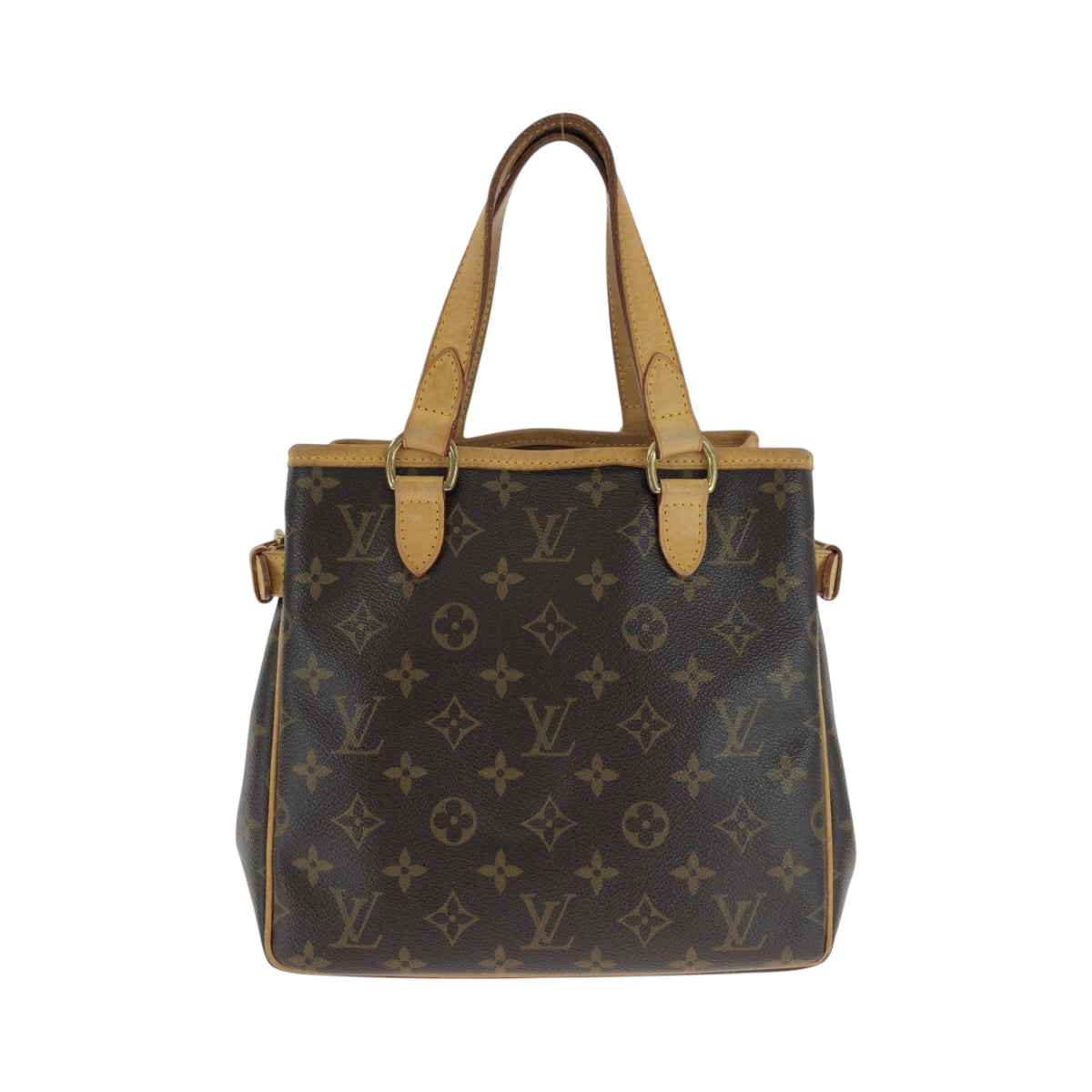 LOUIS VUITTON Handbag M51156 PVC Brown Gold Metal Handbag Tote Bag Monogram Batignolles Women Used Authentic