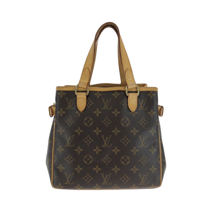 LOUIS VUITTON Handbag M51156 PVC Brown Gold Metal Handbag Tote Bag Monogram Batignolles Women Used Authentic