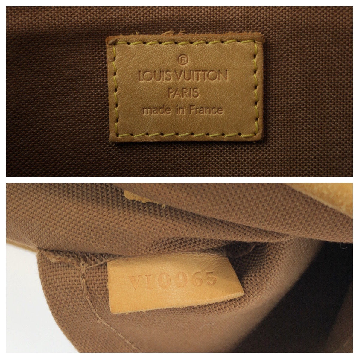 LOUIS VUITTON Handbag M51156 PVC Brown Gold Metal Handbag Tote Bag Monogram Batignolles Women Used Authentic