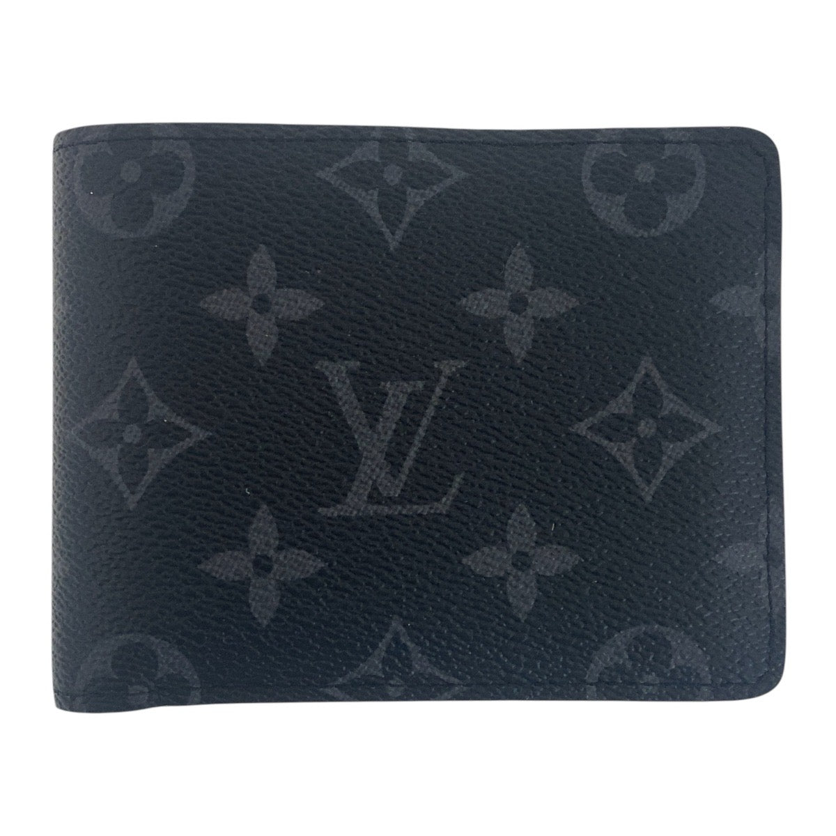 LOUIS VUITTON Bifold Wallet M61695 PVC black black gray Folding wallet Compact wallet Monogram Portefeuille Multripru mens Used Authentic