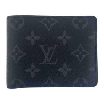 LOUIS VUITTON Bifold Wallet M61695 PVC black black gray Folding wallet Compact wallet Monogram Portefeuille Multripru mens Used Authentic