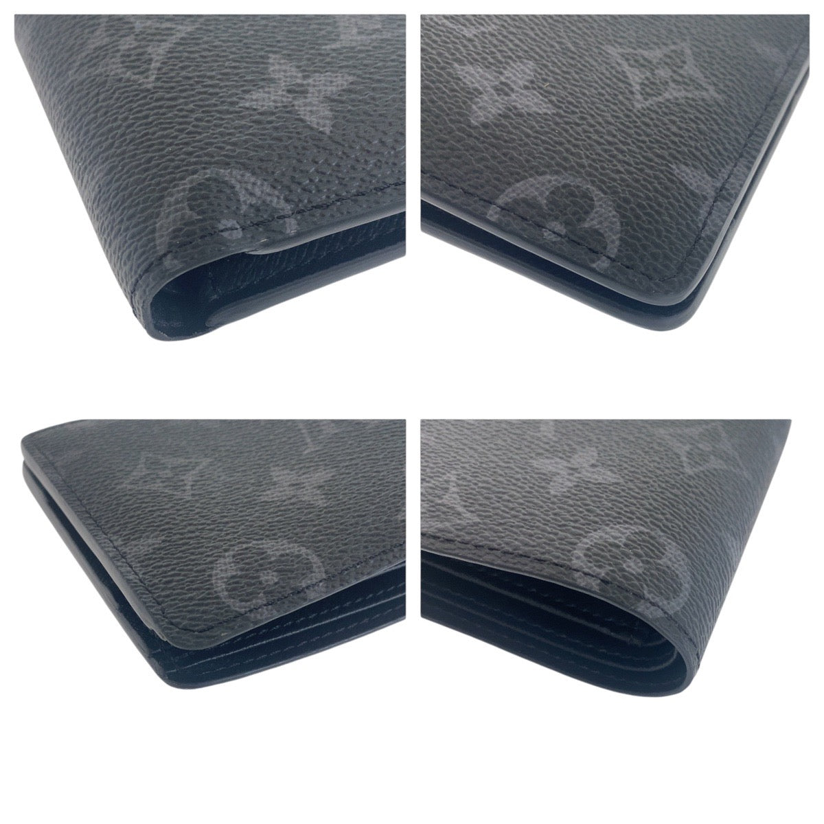 LOUIS VUITTON Bifold Wallet M61695 PVC black black gray Folding wallet Compact wallet Monogram Portefeuille Multripru mens Used Authentic
